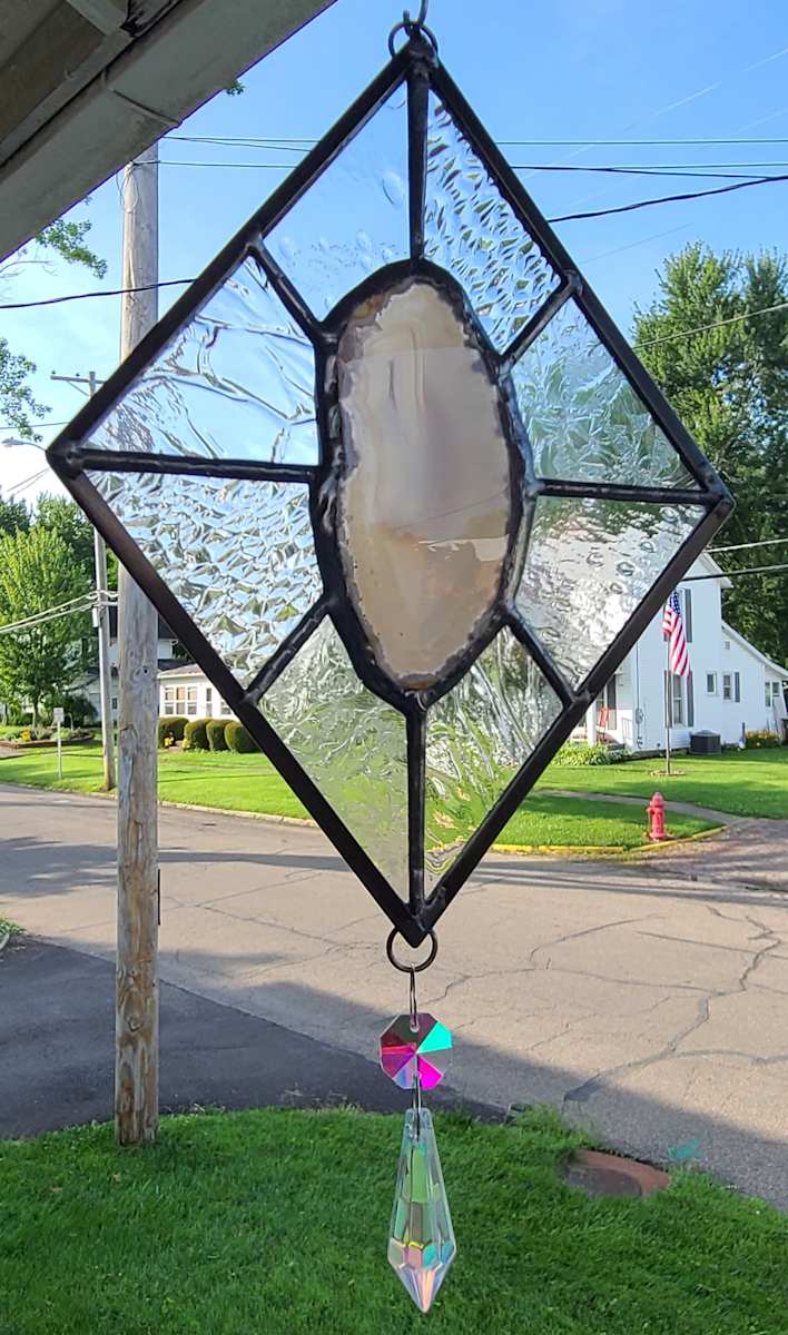 Agate Geode Panel - Clear by Wendling Glass Creations 