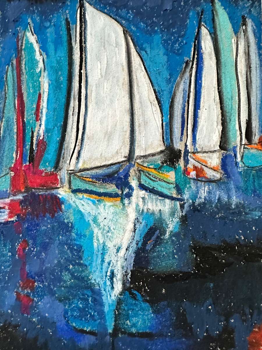 Sunrise Harbor by Robin K. Moore 