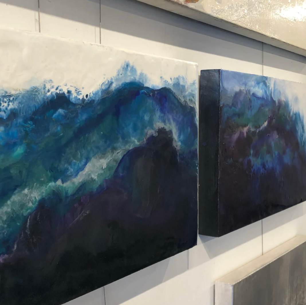 West Coast Geode LO (diptych) by Julia Ross, Image 1.
