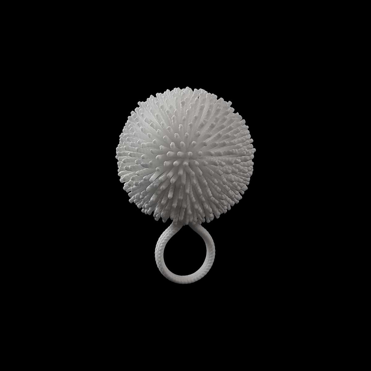Pom-pom ring by Hesti Wade 