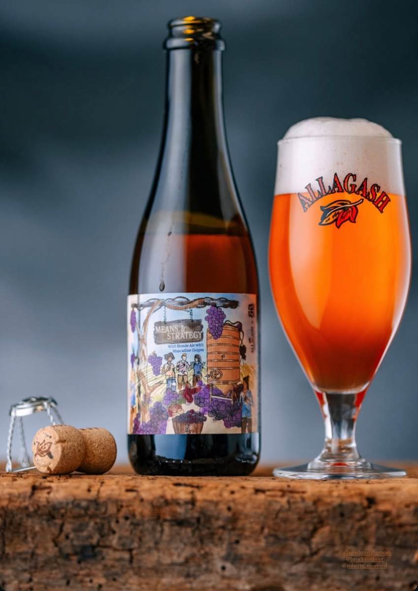 Means & Strategy by Ariel Lyneese  Image: A craft beer bottle label design, that was commissioned by Allagash Brewing & Brockton Beer Company
