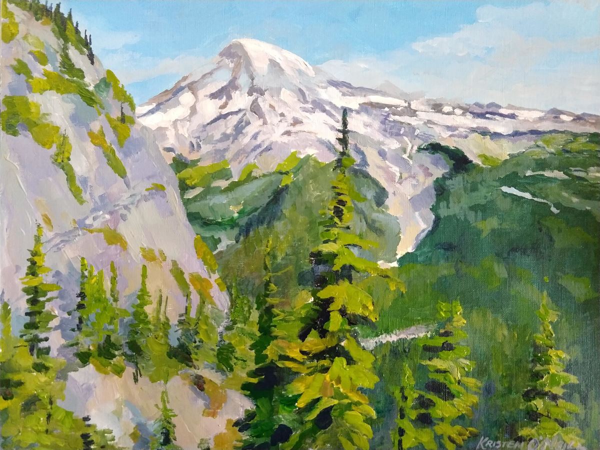Mountainside Trees: Wonderland Trail No. 15 by Kristen O'Neill 