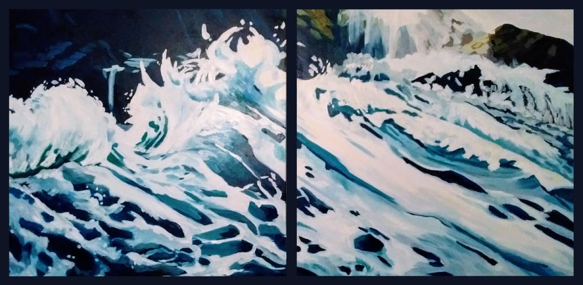 Wave (Diptych) by Kristen O'Neill 