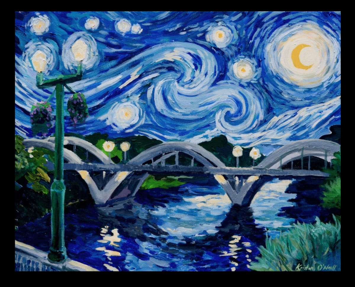 Starry Night Over Grants Pass by Kristen O'Neill 