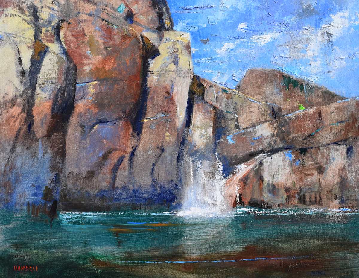 Emerald Falls by Albert Handell 