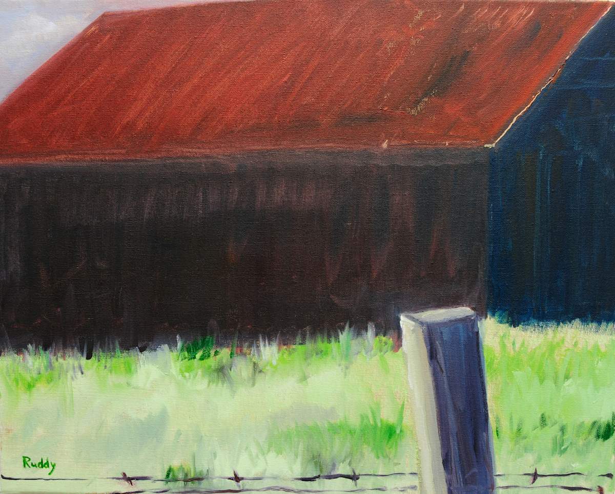 Barn on Dusty Lane by Sally Ruddy, Image 1.