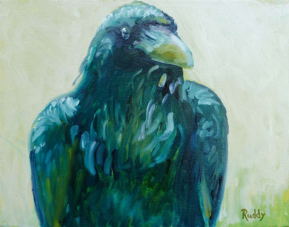 Crow in the Mist by Sally Ruddy 