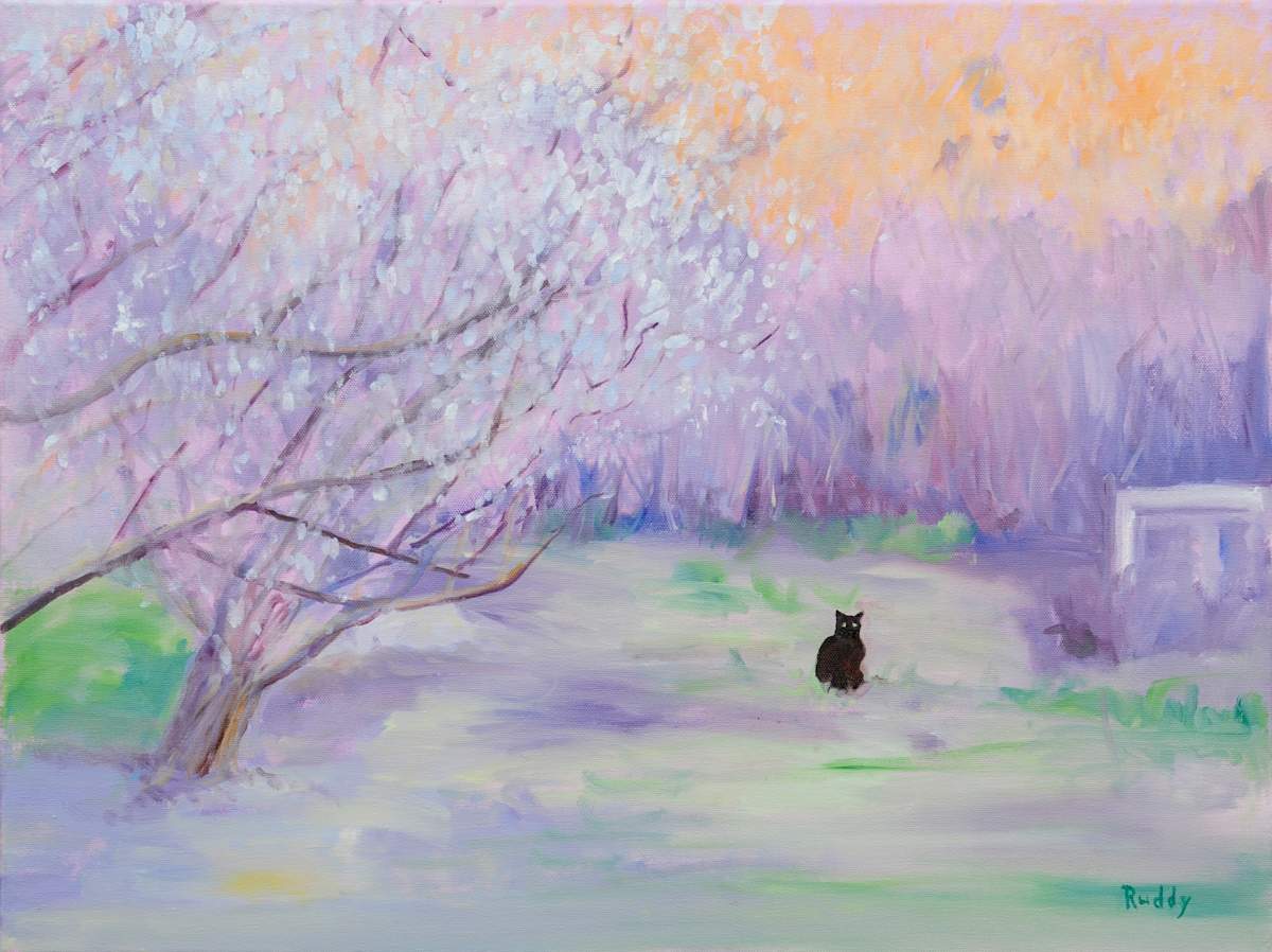 Evening in the Orchard by Sally Ruddy 