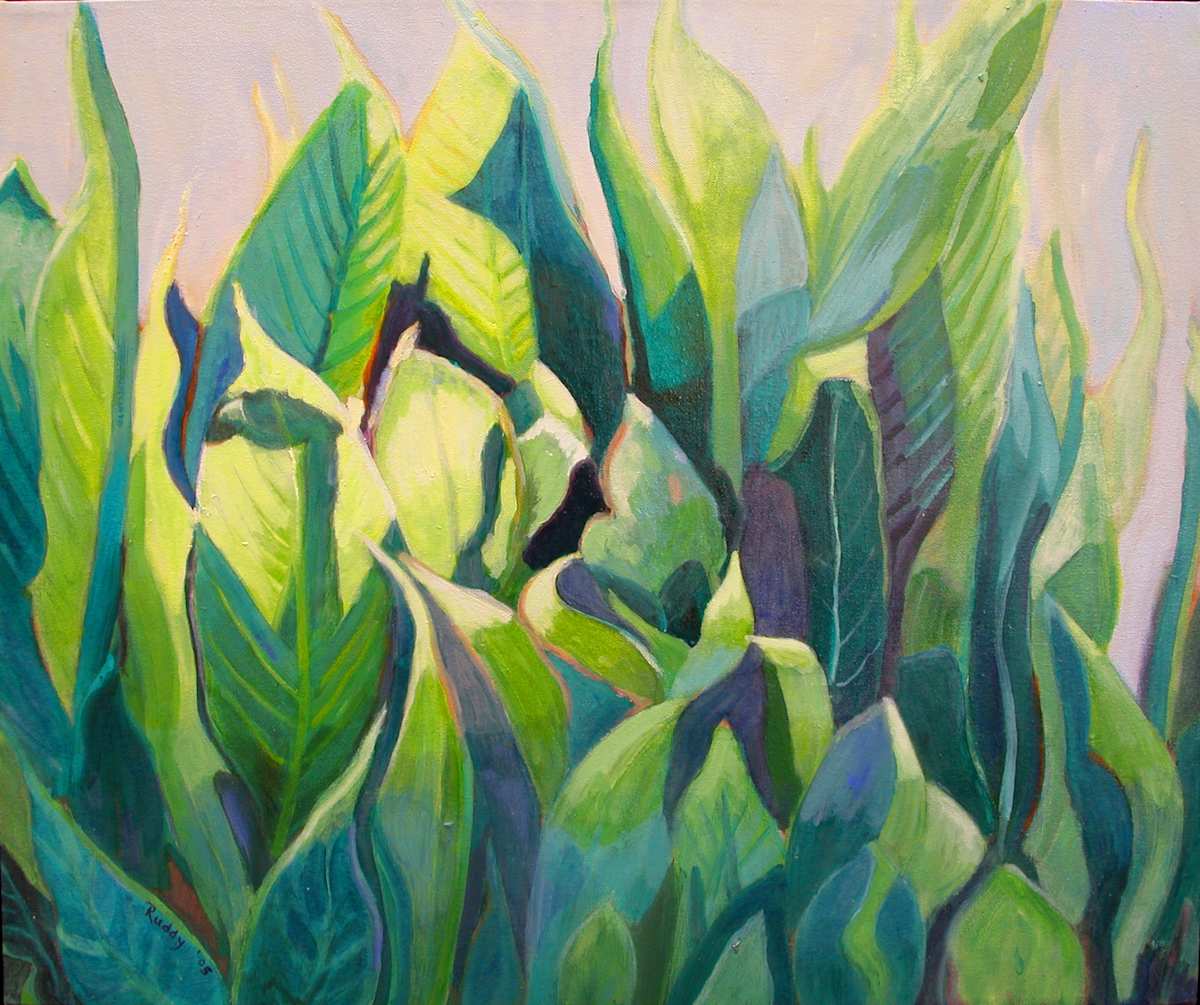 Lily Leaves by Sally Ruddy 