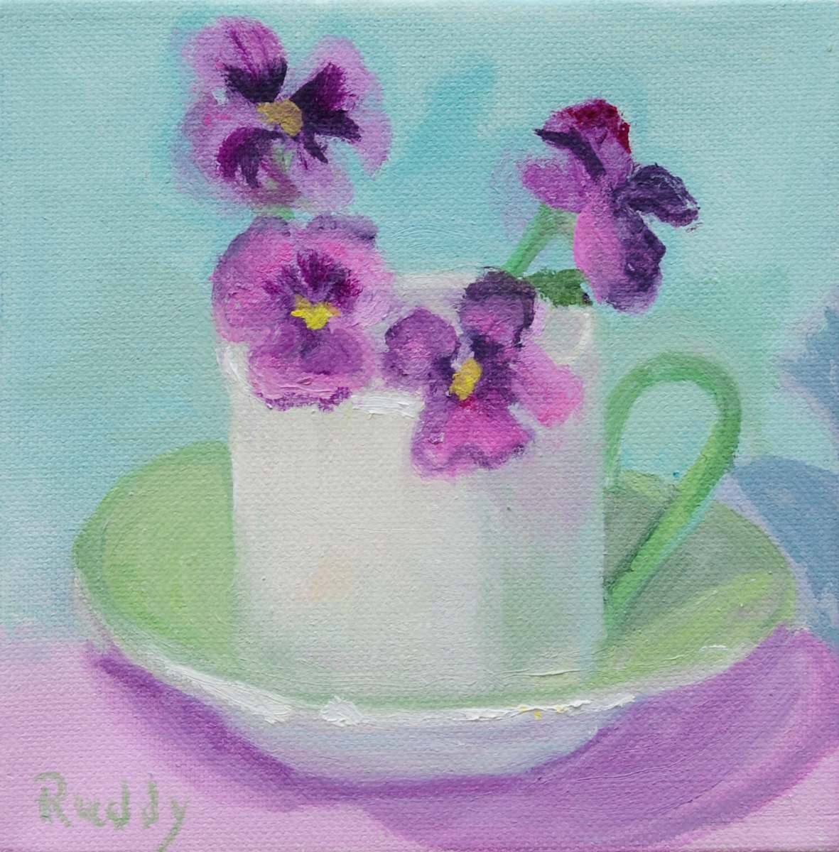 Pansy Tea by Sally Ruddy 
