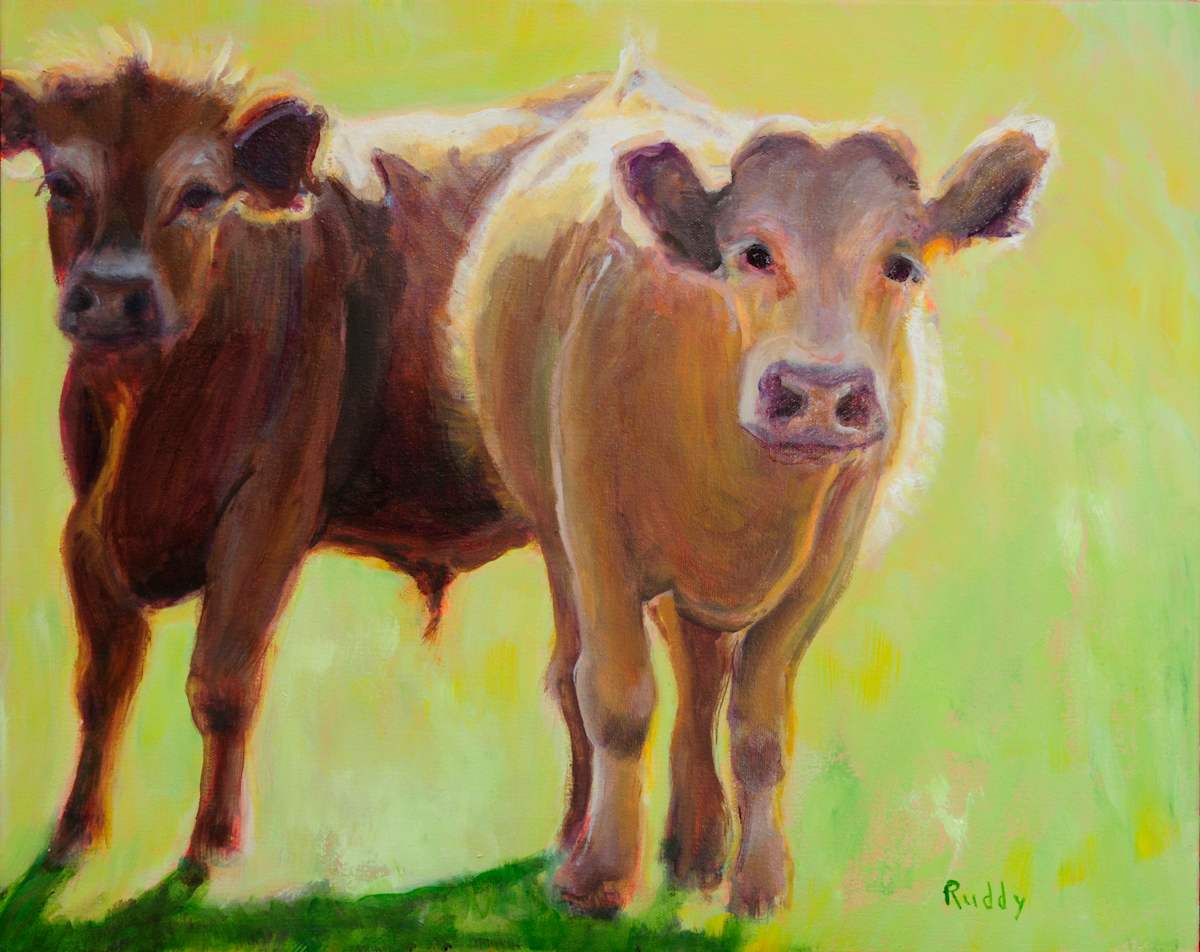 Sunny Cows by Sally Ruddy, Image 1.