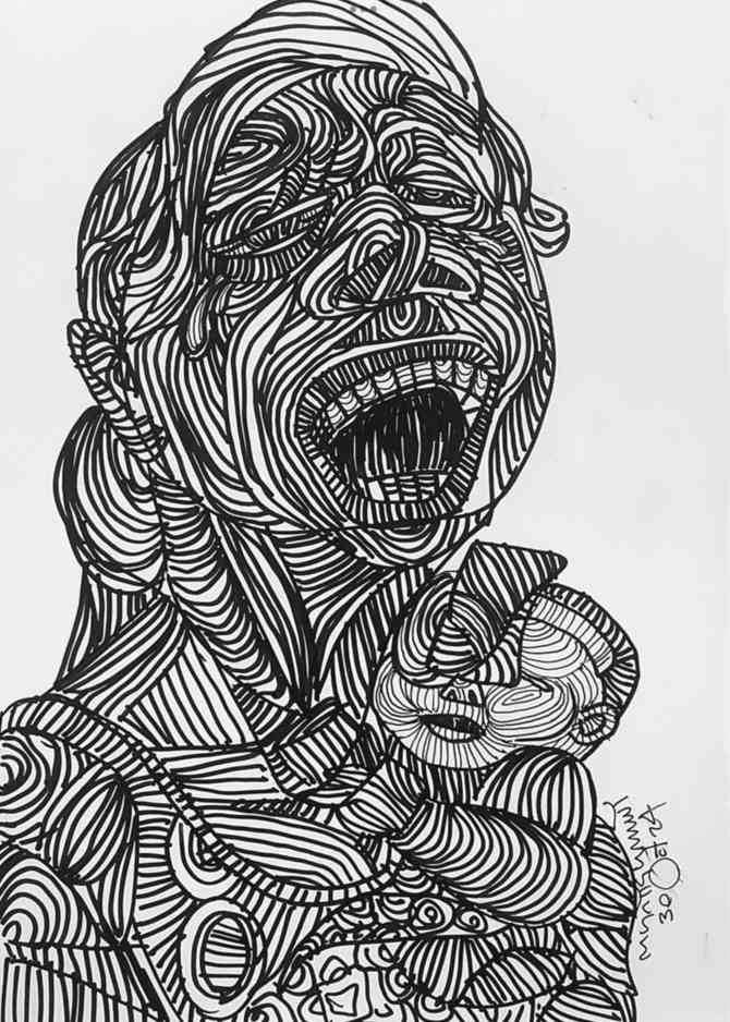 Crying Mother (2024) by Myat Kyawt 