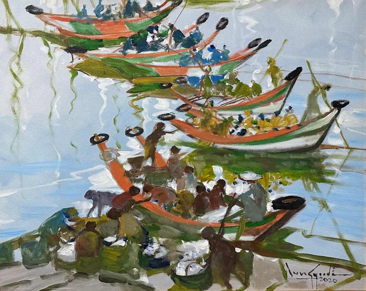 Approaching Time (2020) by Lun Gywe (1930-2025) 