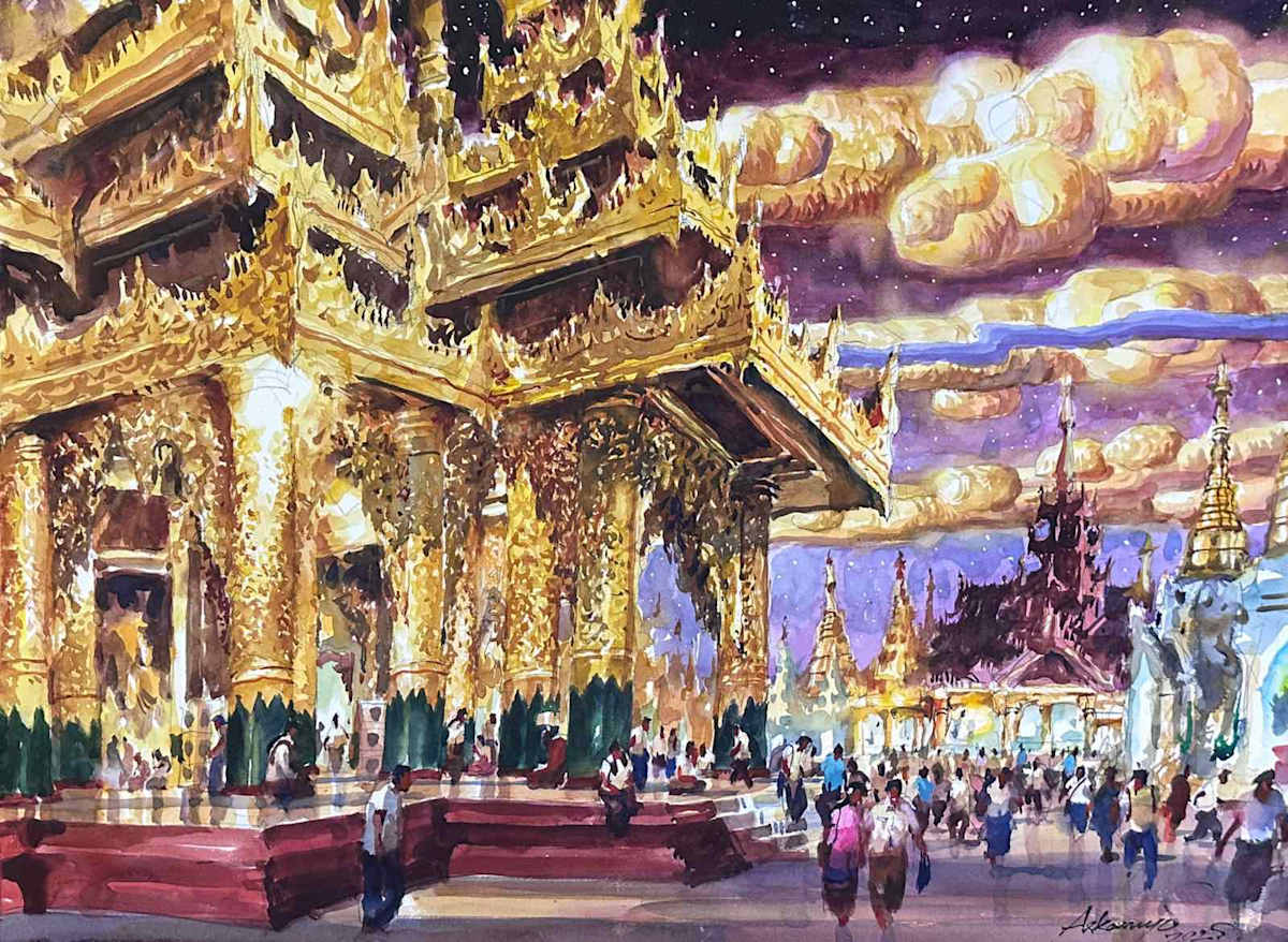 Golden Hours of Shwedagon by ARKAR MYO 