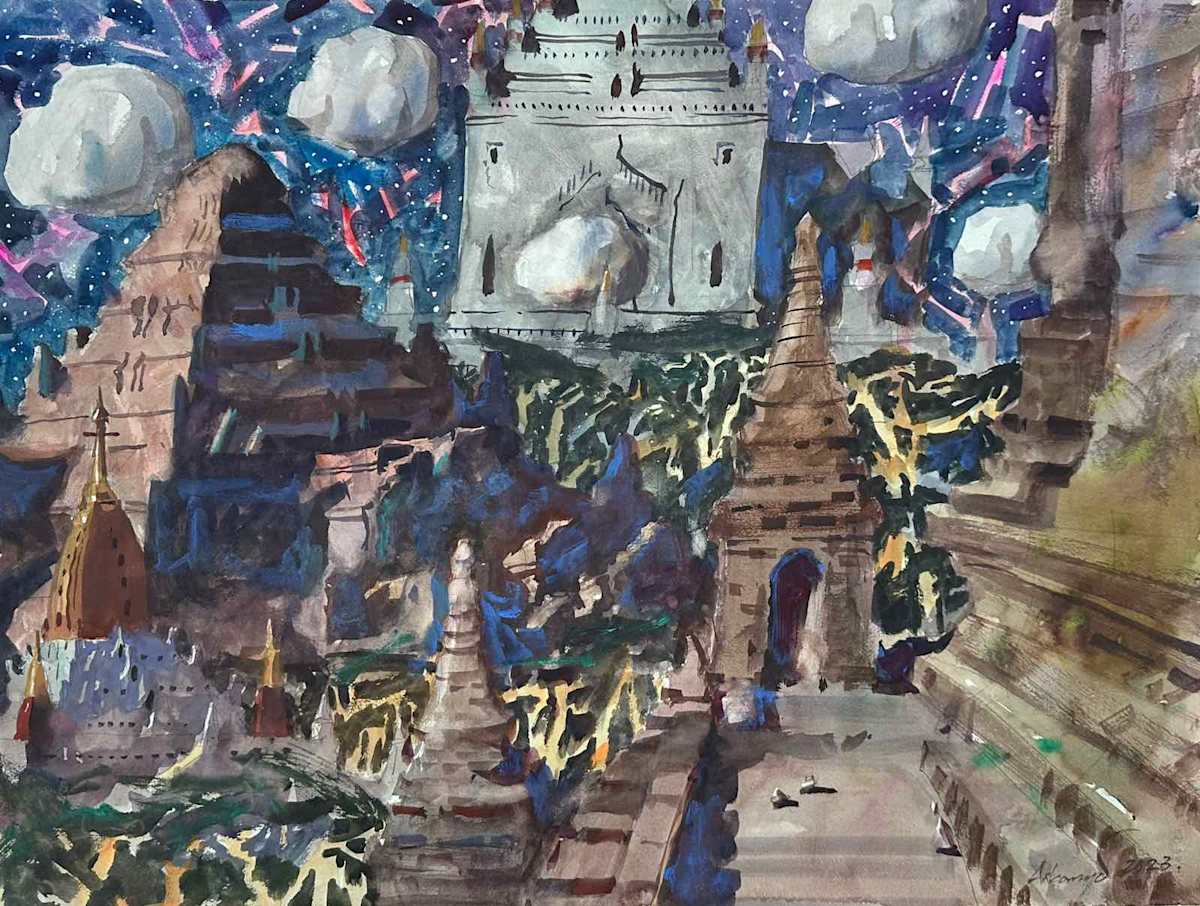 Cotton Clouds & Bagan Night by ARKAR MYO 