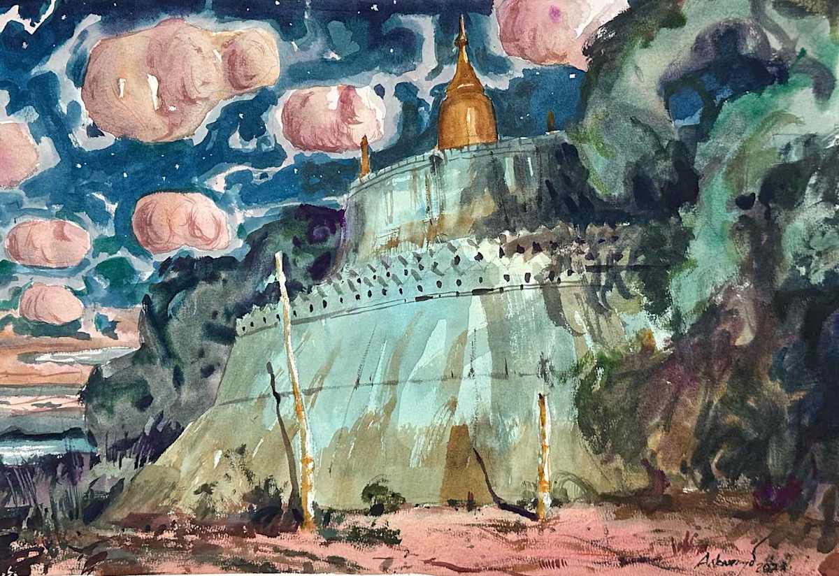 Buu Phayar at Night by ARKAR MYO 