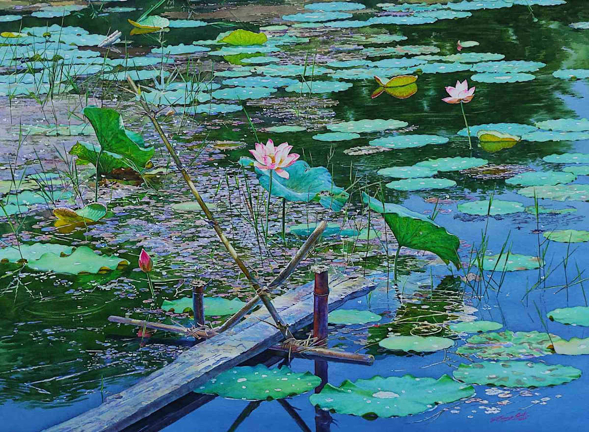 Lotus Pond by Aung Sint, Image 1.