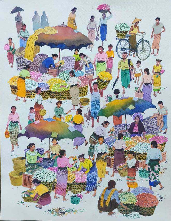 Flowers Market by Maung Thiha, Image 11.