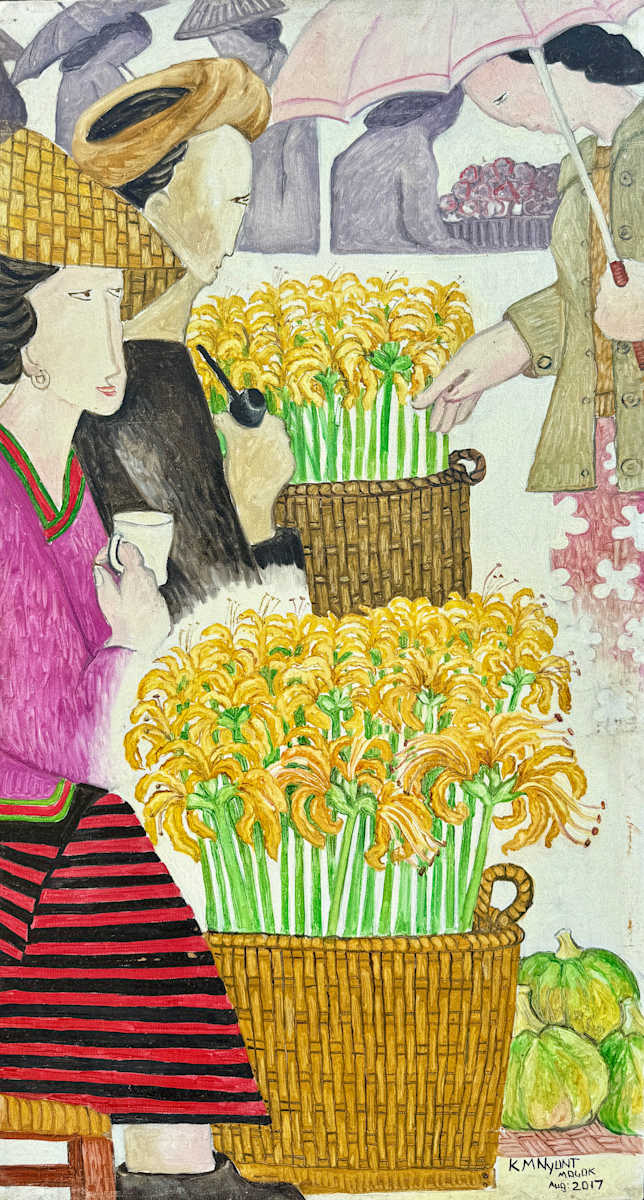Flower Vendors by K.M. Nyunt (Mogok), Image 3.