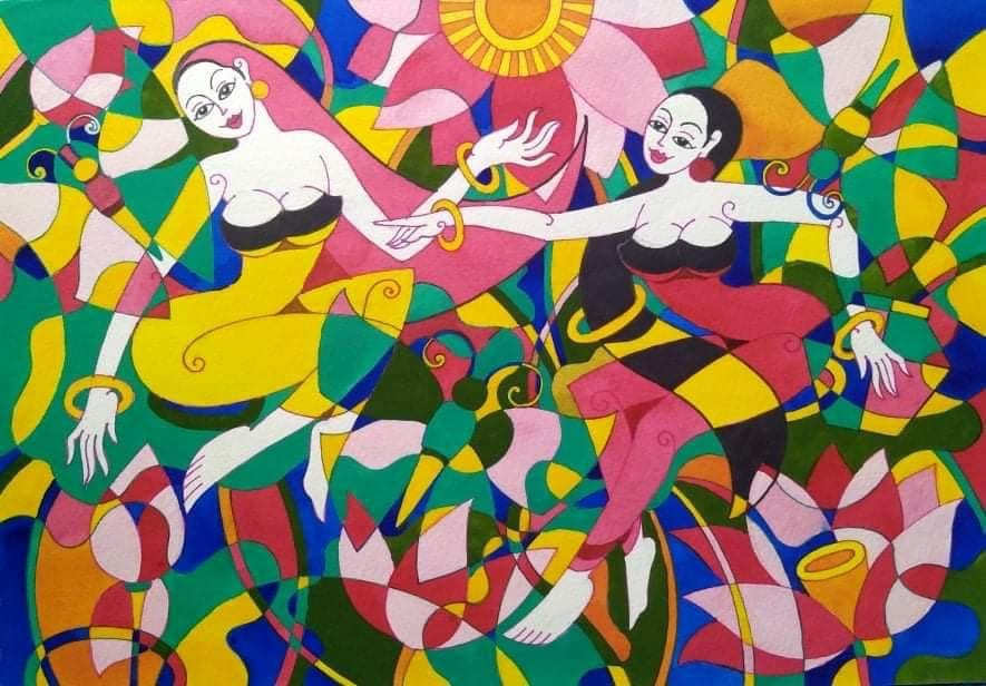 Ladies in Color by Aung Painting 