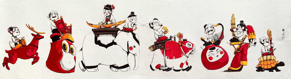 Travelling Performers by Aung Ye Myat 