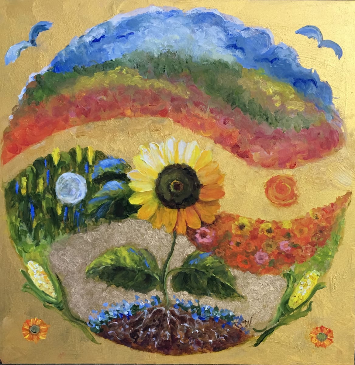 Flower Mandala #7, Golden Summer by Julia Watson, Image 1.
