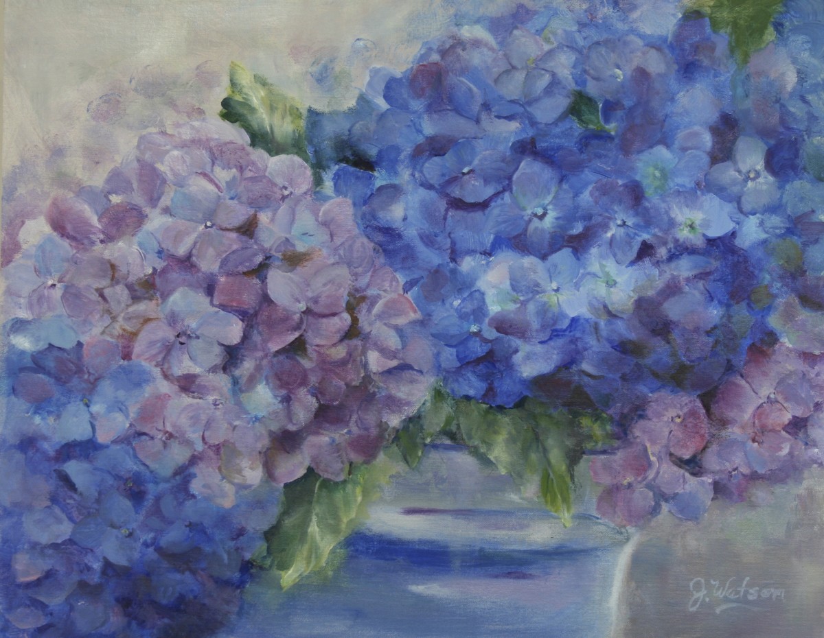 Big Blues (hydrangeas) by Julia Watson 