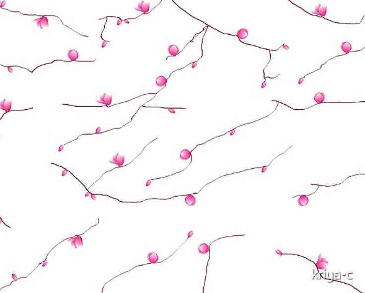 Pink Tree - Minimalistic Textile Pattern by Kriyas Collection  Image: Pink Tree - Minimalistic Textile Pattern