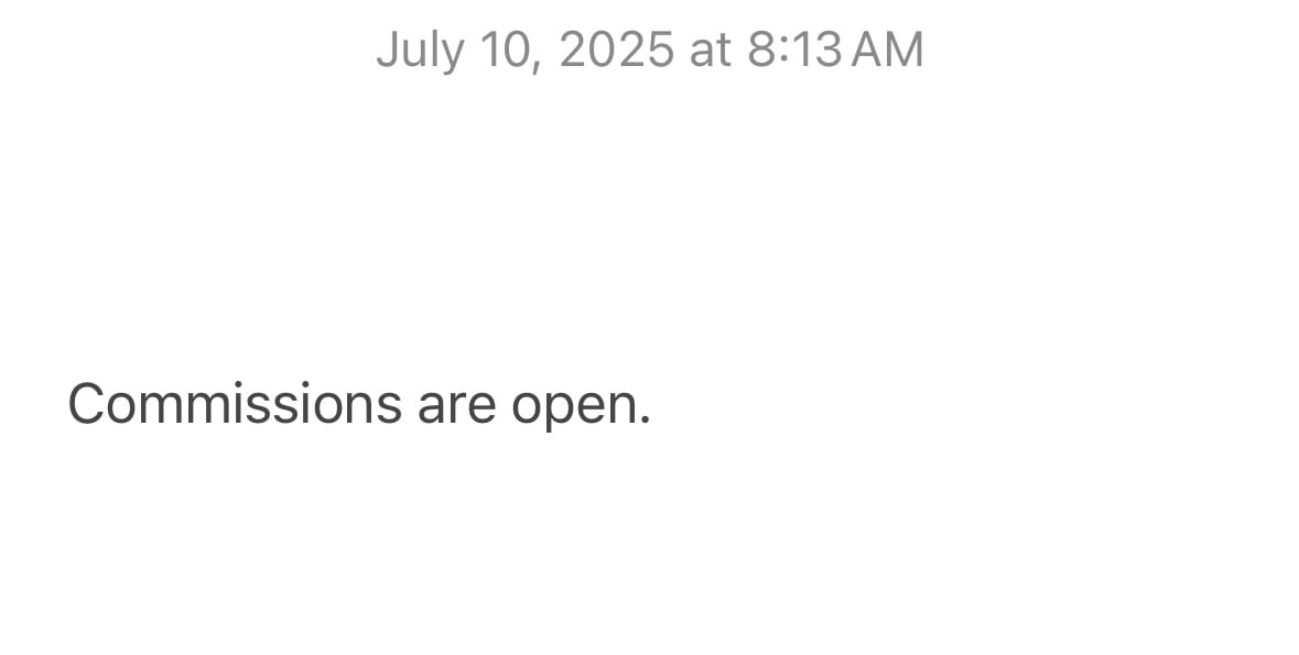 Commissions are open by Sarah Wold, Image 1.