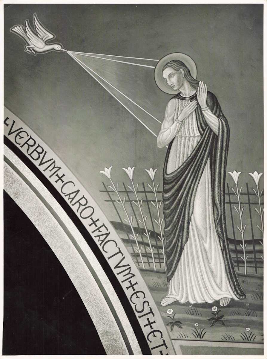 Immacolata Concezione by Salvatore Cascone  Image: Immacolata Concezione. Particolare dell'affresco dell'abside.