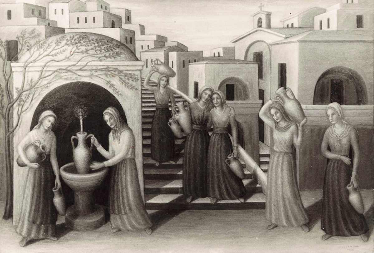 Donne alla fontana by Salvatore Cascone 