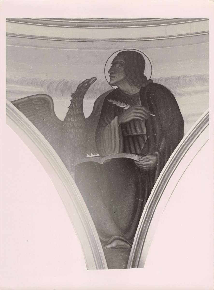 Giovanni evangelista by Salvatore Cascone  Image: Cattedrale di San Giovanni a Ragusa. Pennacchi della cupola. Gli Evangelisti.