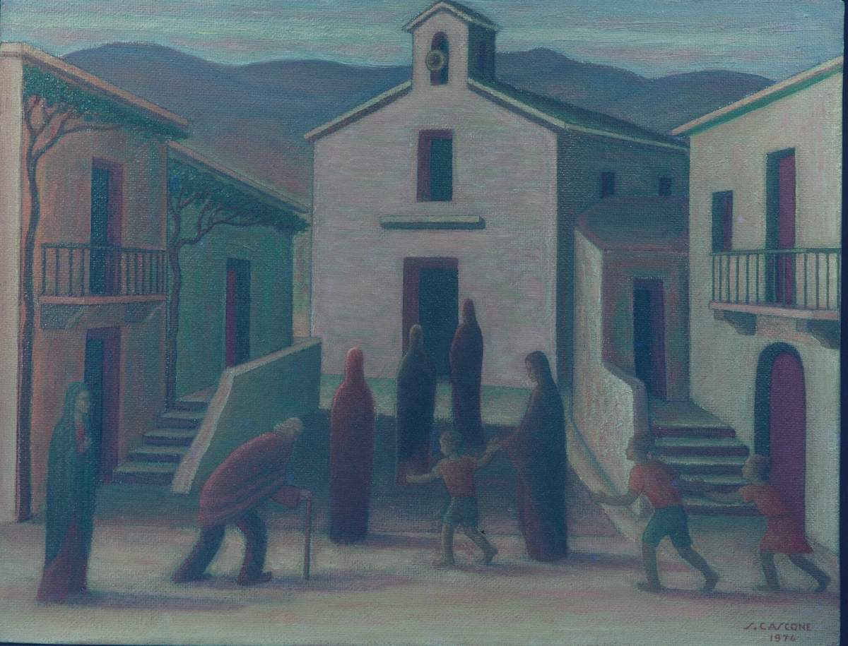 La chiesetta del villaggio (1974) by Salvatore Cascone 