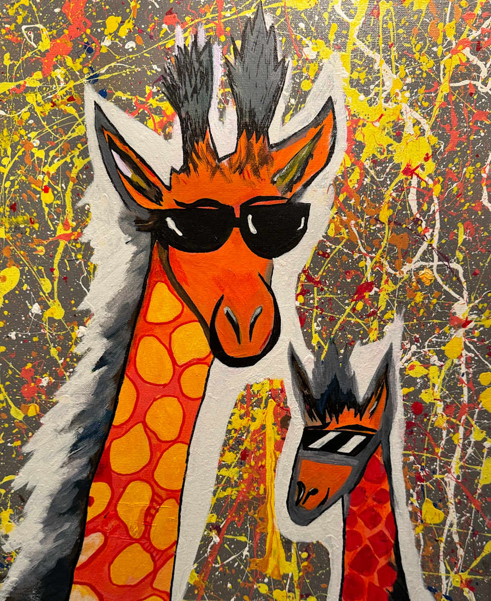 Giraffes Party by Aaron Adkins, Image 2.