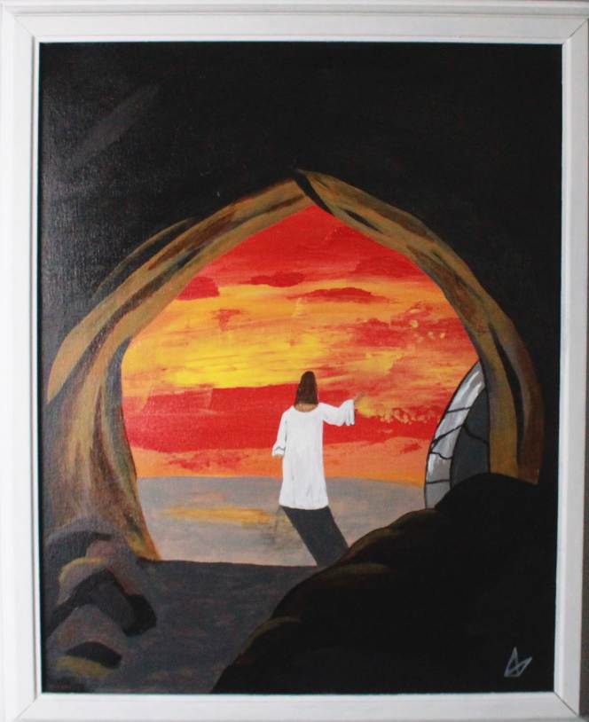 Jesus and the Tomb by Aaron Adkins, Image 14.