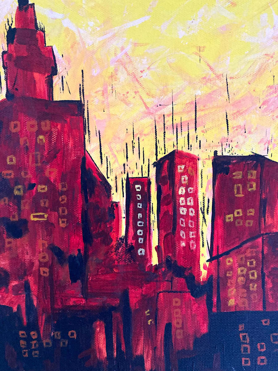 First Acrylic Painting by Aaron Adkins, Image 1.