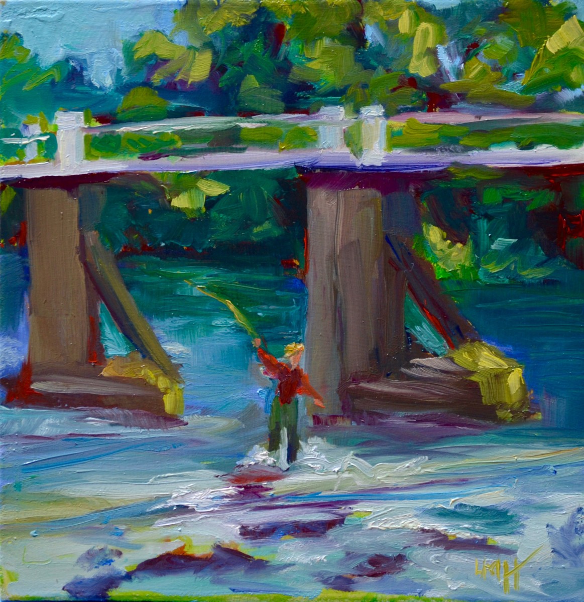 Fishing the River Feale by Laura McRae-Hitchcock 
