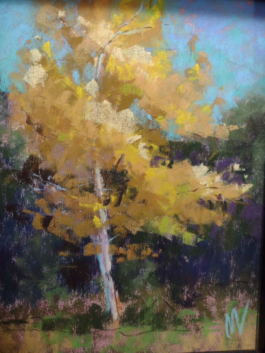 Yellow Swing by Marie Marfia Fine Art  Image: Yellow Swing, soft pastel on sanded paper, 10in x 8in.