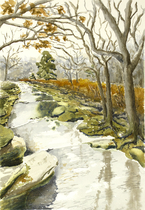 March Creek,  Cloudy Day by Robin Edmundson 
