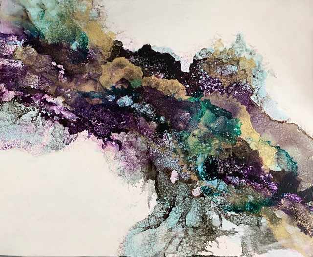 Aqua Abstract by Gini Crepps 