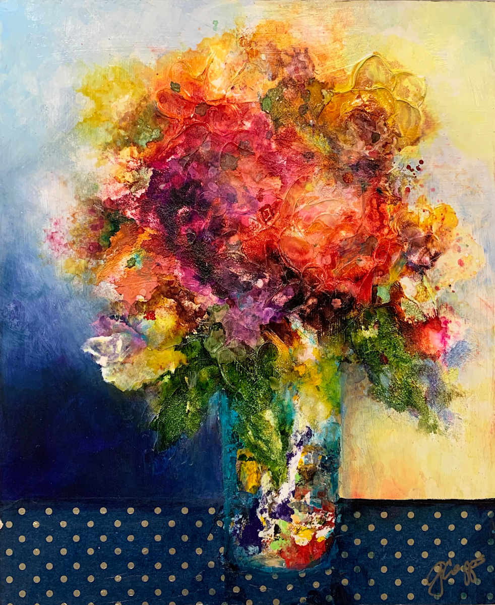 Flowers Make Me Happy by Gini Crepps 