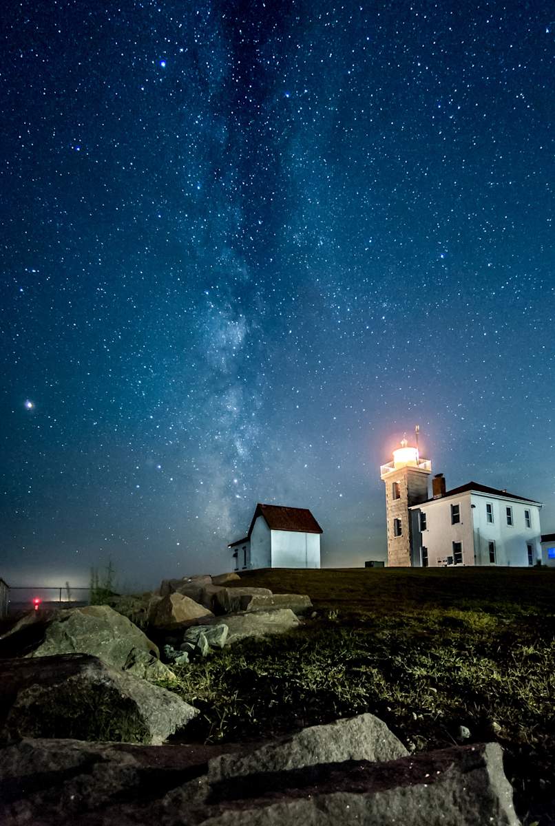 Watch Hill Rocks Milky Way by David Zapatka 