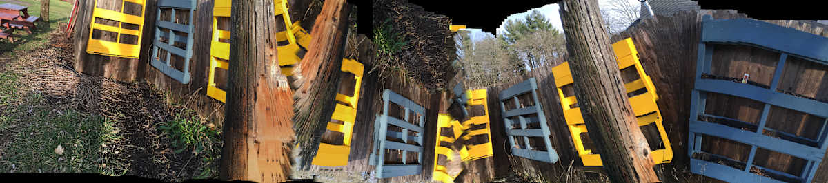 Blue & Yellow Fence, Western MA by Dan Borden 