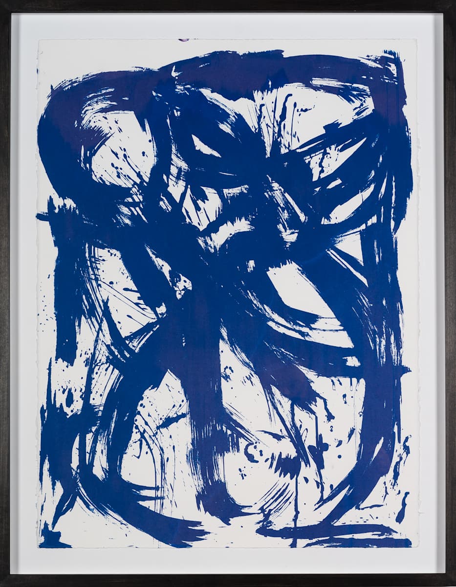 Deep Blue Prayer (Framed Monotype PressWorks Print) by Gregory Siff, Image 1.
