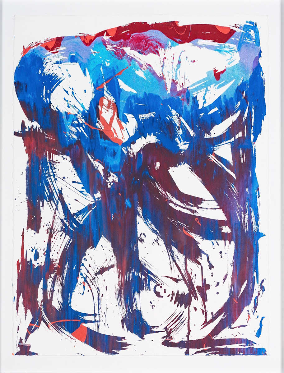 Rain over Rust Prayer (Framed Monotype PressWorks Print) by Gregory Siff 