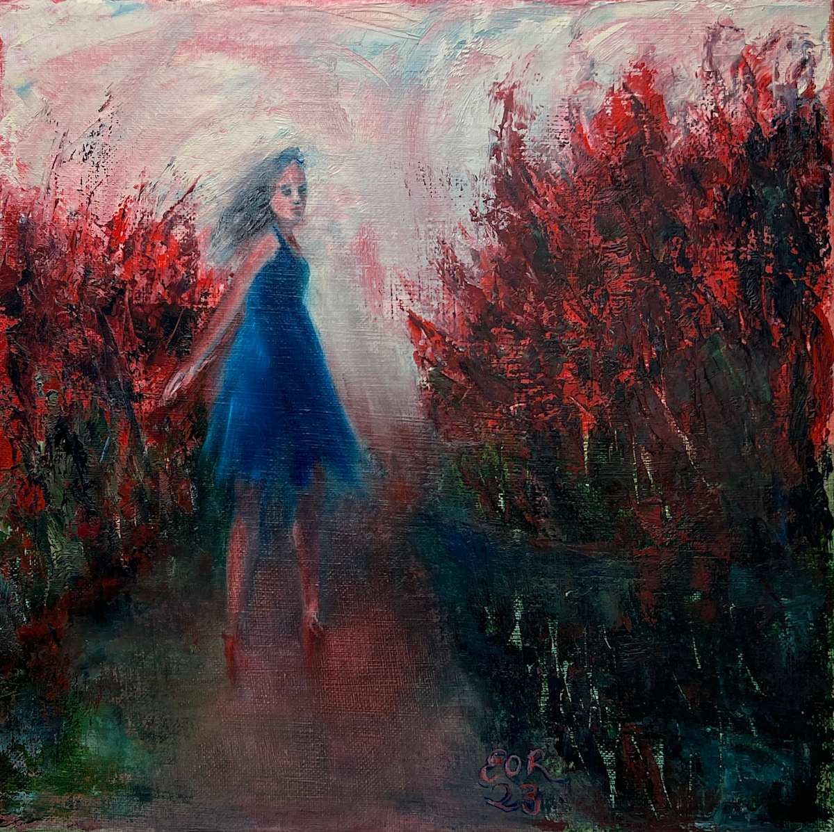 Scarlet and Blue by Eithne O'Riordan 