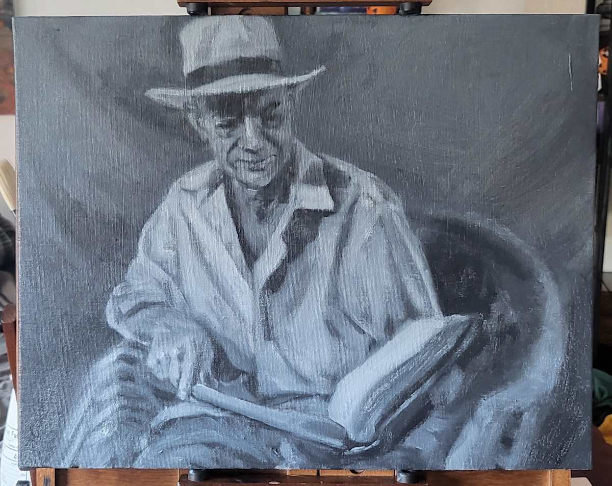 Man Reading by Sam Larson 