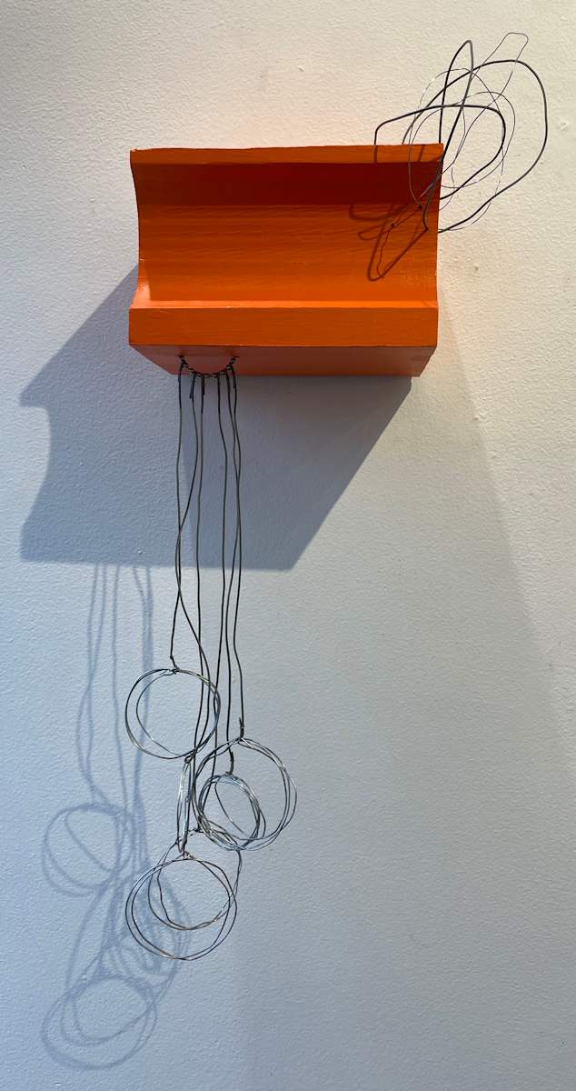 One Thing at a Time by Valerie Mann  Image: small wall-hung sculpture made from repurposed materials
