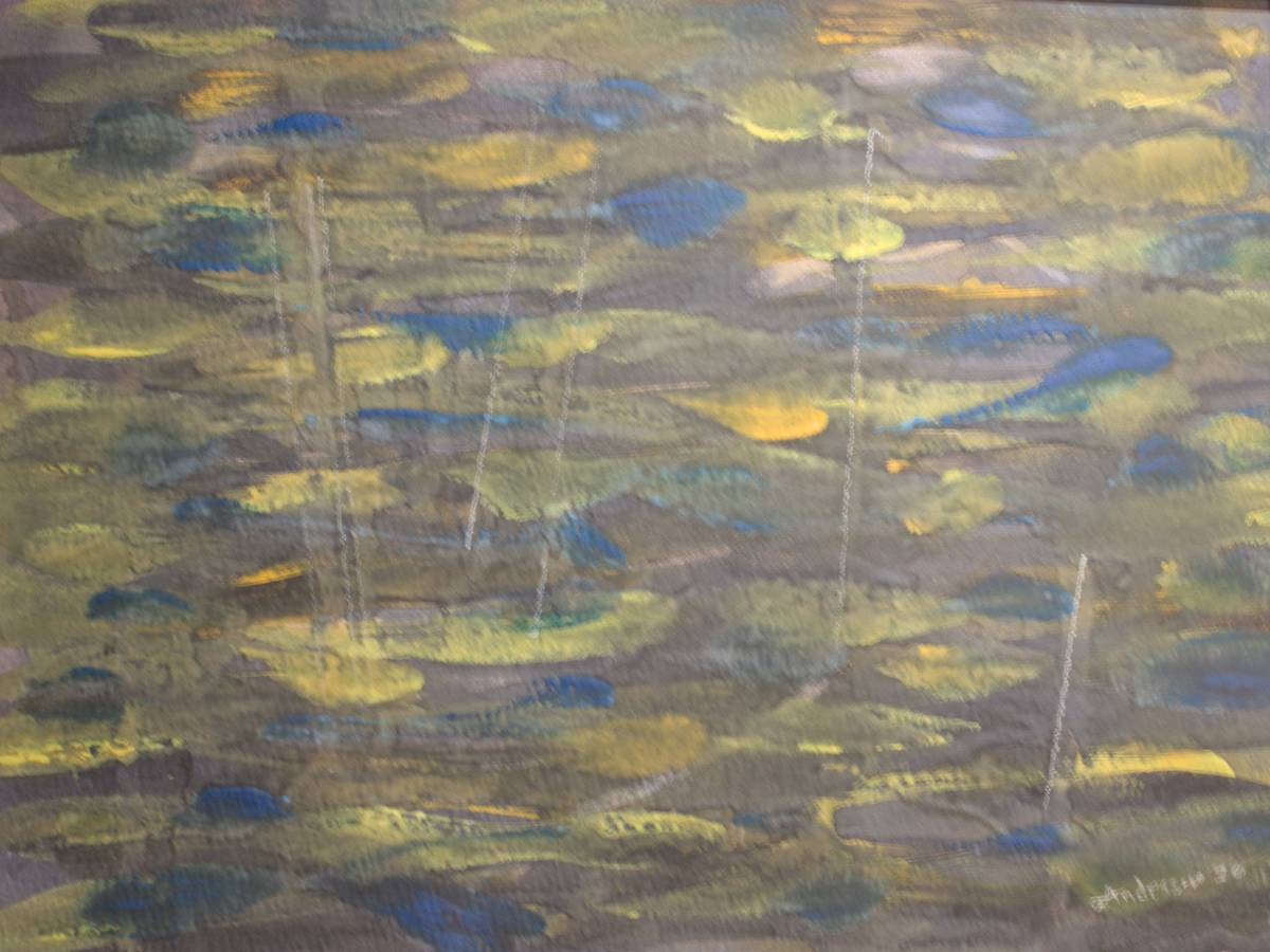 Abstract Blue And Yellow Brushstrokes by Gregory Anderson, Image 1.