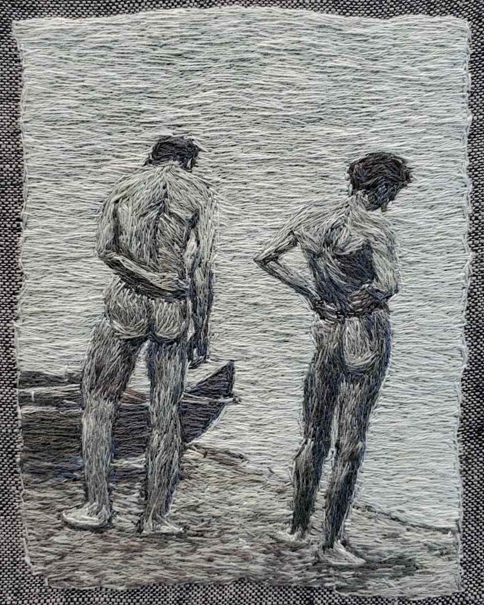 Thomas Eakins and John Laurie Wallace on a Beach by Darci Lenker 